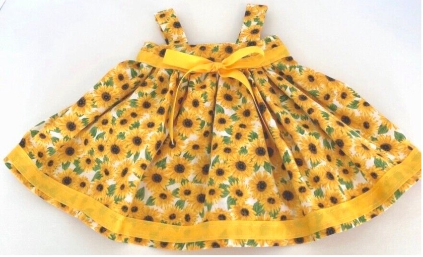 Yellow Daisies 18-21 Inch doll or teddy bear dress