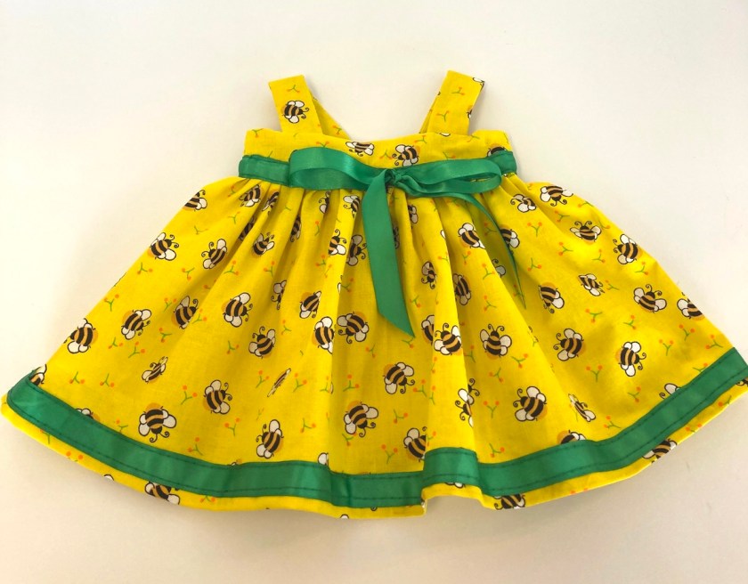 Yellow Bumblebee 18-21 Inch doll or teddy bear dress